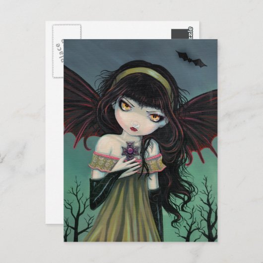 遊走式ゴシック様式の吸血鬼はがき ポストカード (正面/裏面)