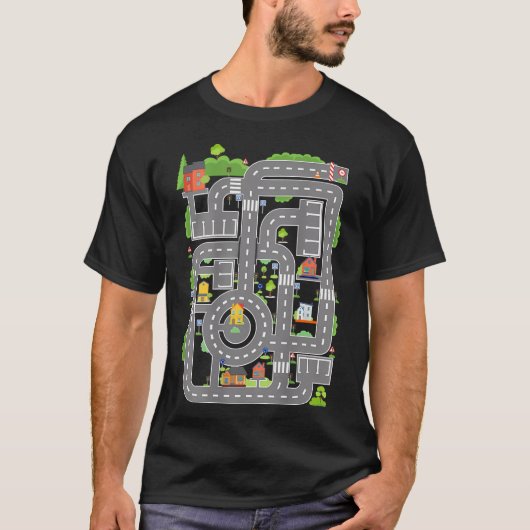 遊車のパパのバック遊マット車レーストラックFa Tシャツ (正面)