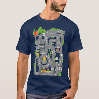 遊車のパパバック遊マット車のレーストラック Tシャツ