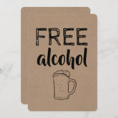 遊離アルコール | グロムスマン | 花婿介添人おもしろい案 招待状 (正面/裏面)