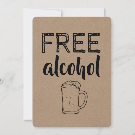 遊離アルコール | グロムスマン | 花婿介添人おもしろい案 招待状 (正面)