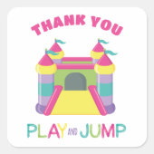 遊青く飛び上がる スクエアシール (正面)