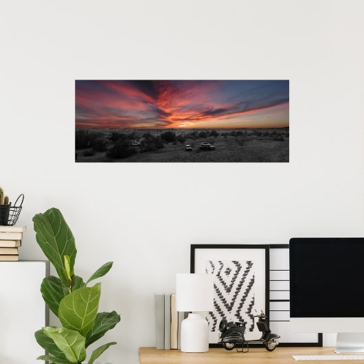 遊馬の夕日 ポスター (ホームオフィス)