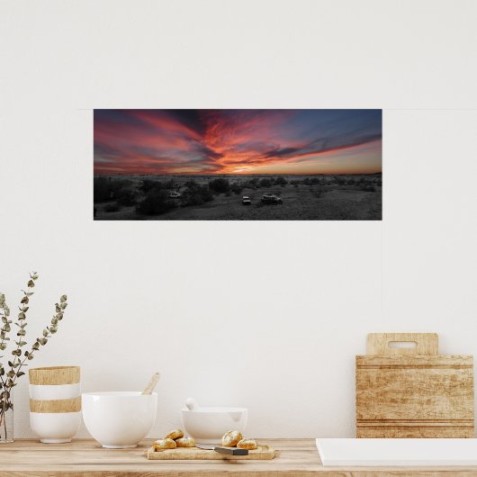 遊馬の夕日 ポスター (キッチン)