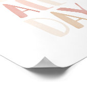 遊1日ピンクニュートラルガールズルームデコール ポスター (角)