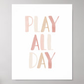 遊1日ピンクニュートラルガールズルームデコール ポスター (正面)