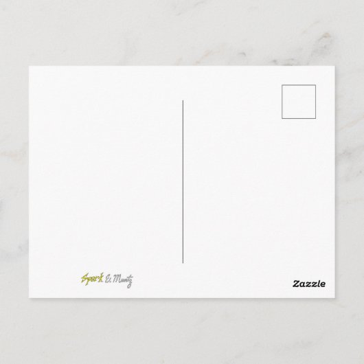 「遊?」 – 犬と牛 ポストカード (裏面)