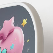 遊.笑え。勝て！-ミニマルかわいい ピックルボールラケット (左詳細)