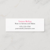 遊 Date Mom通話カード スキニー名刺 (裏面)