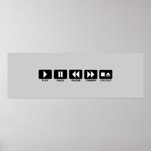 遊..pause.rewind.forward.ストップ. ポスター (正面)