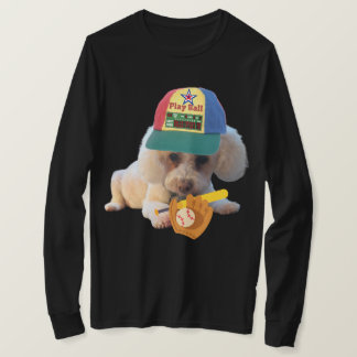 遊Ball Poodle Men's Longsleeve Tシャツ