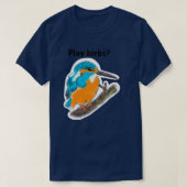 遊birbs wingspanボードゲームかわいいkingfisher bla tシャツ (デザイン正面)