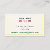 遊Date Mom Cardsカラー文字 名刺 (裏面)