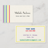 遊Date Mom Cardsカラー文字 名刺 (正面/裏面)