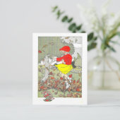 「遊in葉秋/秋イラストレーション ポストカード (スタンド正面)