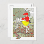 「遊in葉秋/秋イラストレーション ポストカード (正面/裏面)