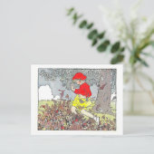 「遊in葉秋/秋イラストレーション ポストカード (スタンド正面)