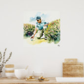 遊It Where It Lies – ゴルフアートプリント ポスター (キッチン)