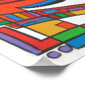 遊Me Some Jazz-モダン Bauhaus Geometric Art ポスター (角)