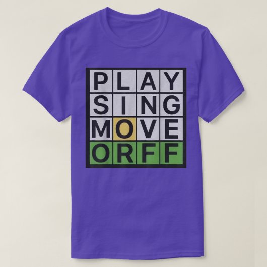 遊Sing Move ORFFミュージック先生おもしろい Tシャツ (デザイン正面)