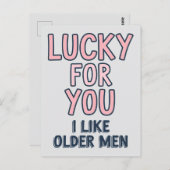 運がいいね 年上好きな私 面白い誕生日 ポストカード (正面/裏面)