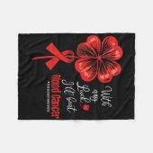 運がよければビート血がん認識度 フリースブランケット (正面(横))