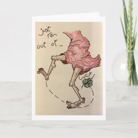 運が尽きた！ サンキューカード (正面)