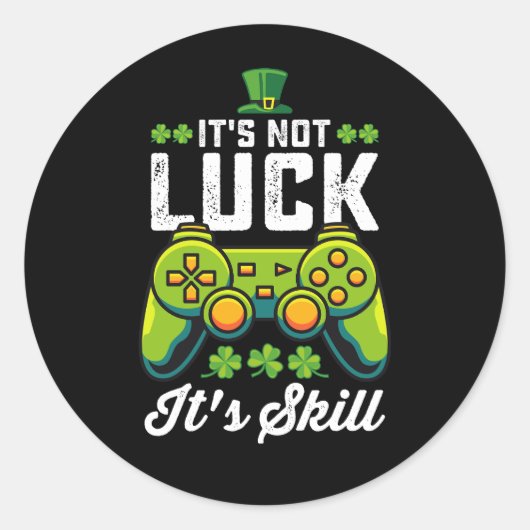 運が悪いゲームのSt Patrick's Day ラウンドシール (正面)