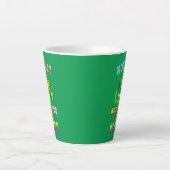 運が良いだけでなく賛美 カフェラテマグ (正面)
