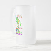 運が良いだけでなく賛美 フロストグラスビールジョッキ (正面左)