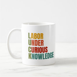 運が良い。好奇心に満ちた知識の下で働く コーヒーマグカップ