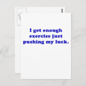 運が良ければそれで運動になる ポストカード (正面/裏面)