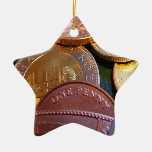 運のための硬貨 セラミックオーナメント (正面)