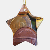 運のための硬貨 セラミックオーナメント (左)