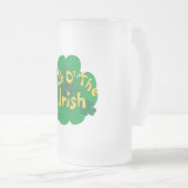 運のアイルランド語 フロストグラスビールジョッキ (正面右)