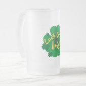 運のアイルランド語 フロストグラスビールジョッキ (正面左)