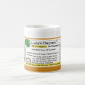 運のコップを持って下さい! このマグをカスタマイズ コーヒーマグカップ (中央)