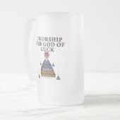 運の神 フロストグラスビールジョッキ (正面左)