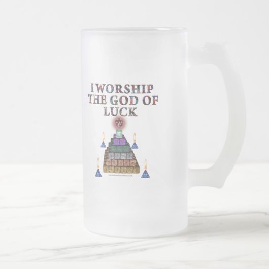 運の神 フロストグラスビールジョッキ (右)