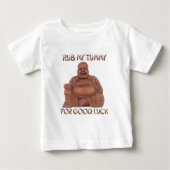 運の良いTシャツのために私のおなかをこする ベビーTシャツ (正面)