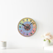 運の輪 ラウンド壁時計 (ホーム)