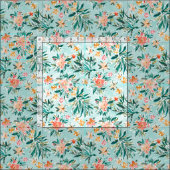 運び去られた熱帯水のモモの水彩画の花柄 ファブリック (タイル)