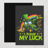 運を試すユンボの楽しいセントパトリックデー 招待状 (正面/裏面)