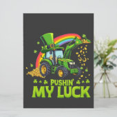 運を試す面白いショベルカーのセントパトリックデー シーズンカード (スタンド正面)