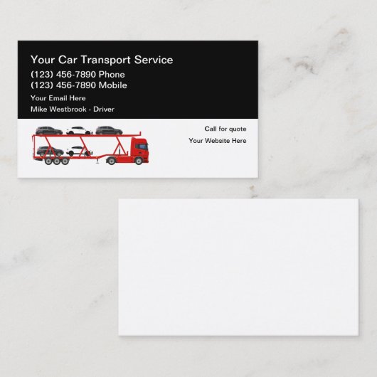 運モダン送車 名刺 (正面/裏面)