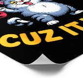 運動が嫌いなのは痛いから 面白い猫のんびり ポスター (角)