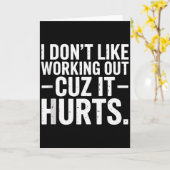 運動が嫌いなのは痛いから Funny Workout カード (黄色い花)
