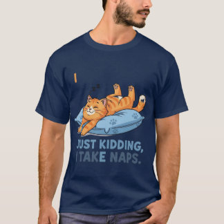 運動してる…嘘だよ、昼寝してる Tシャツ