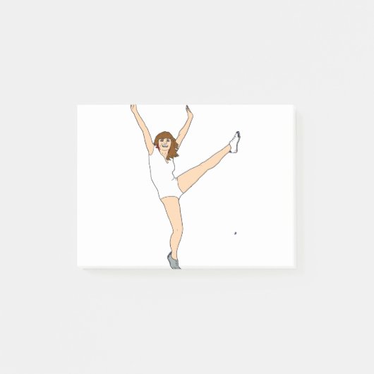 運動する女性 ポストイット (正面)