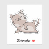 運動する猫 シール (シート)